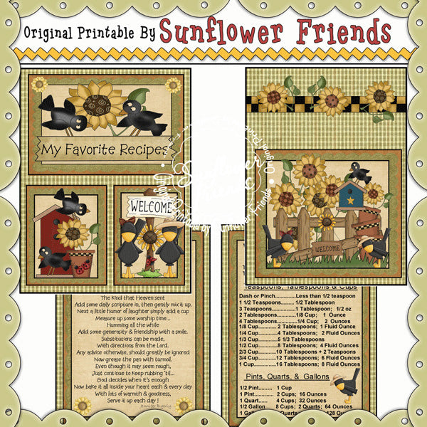 Sunflower & Crows Favorite Recipe Book