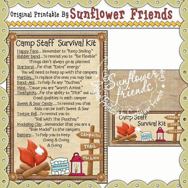 Kit de supervivencia para el personal del campamento