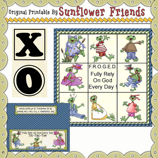 F.R.O.G.E.D.  Tic-Tac-Toe Set   *TTT310
