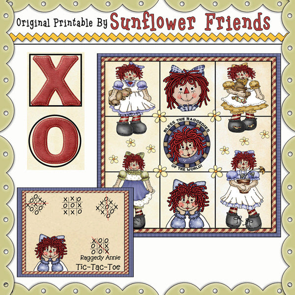 Raggedy Annie  Tic-Tac-Toe Set   *TTT313