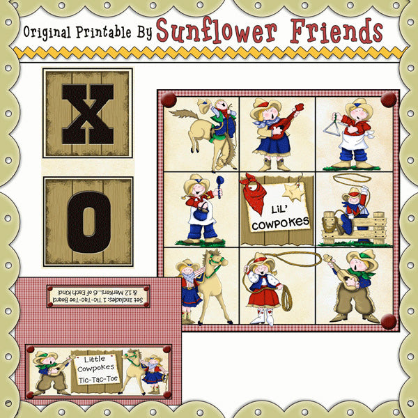 Il piccolo Cowpokes Tic-Tac-Toe *TTT_329