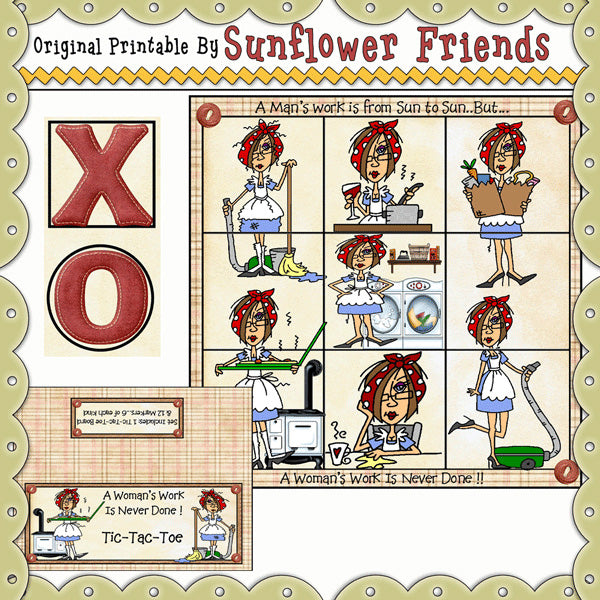 Woman's Work Tic-Tac-Toe Set   *TTT355