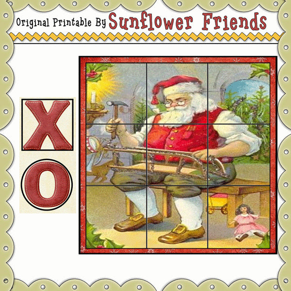 Tablero Vintage Santa Tic-Tac-Toe_02