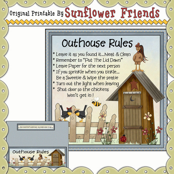 Outhouse Rules  Glass Blocks & Tile Set  (25)