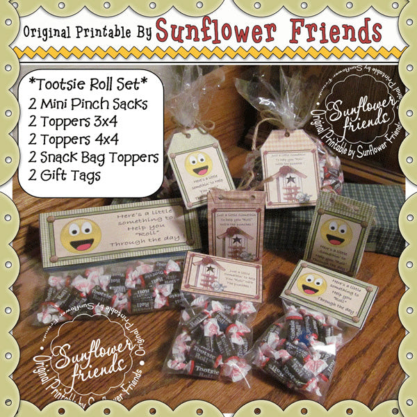 Tootsie Roll Set...Mini Pinch Sack & Toppers