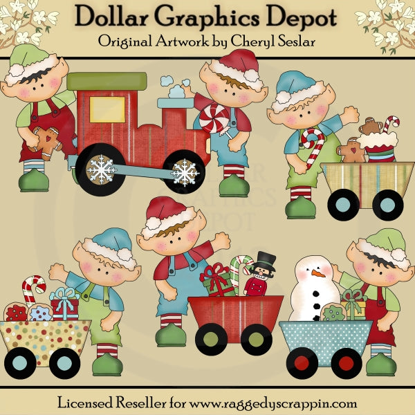 Elfos de Santa - Christmas Express - Clipart