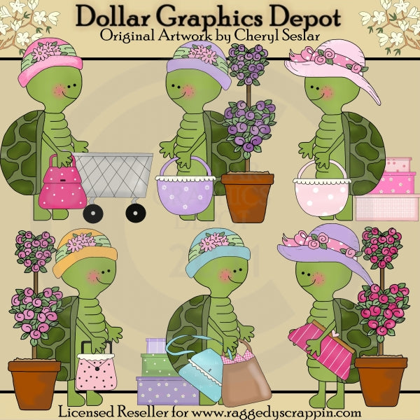 Silly Turtles - Shopping - Clip Art