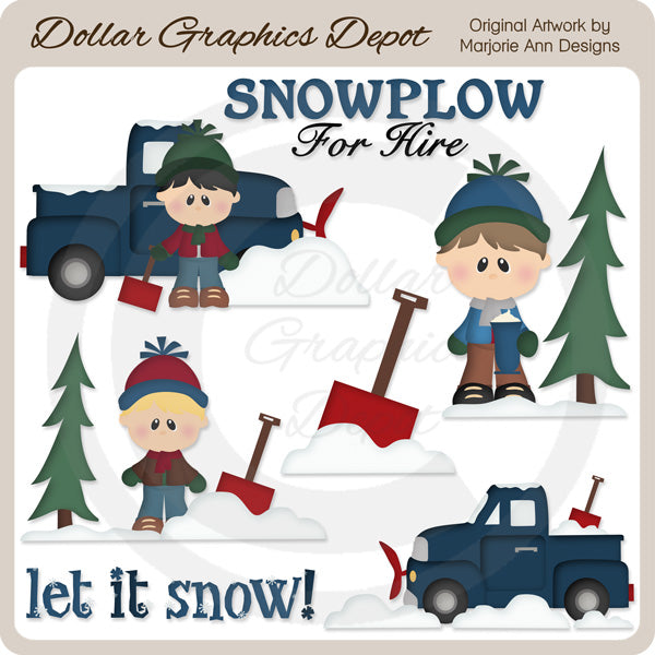Snowplow For Hire 1 - Clip Art