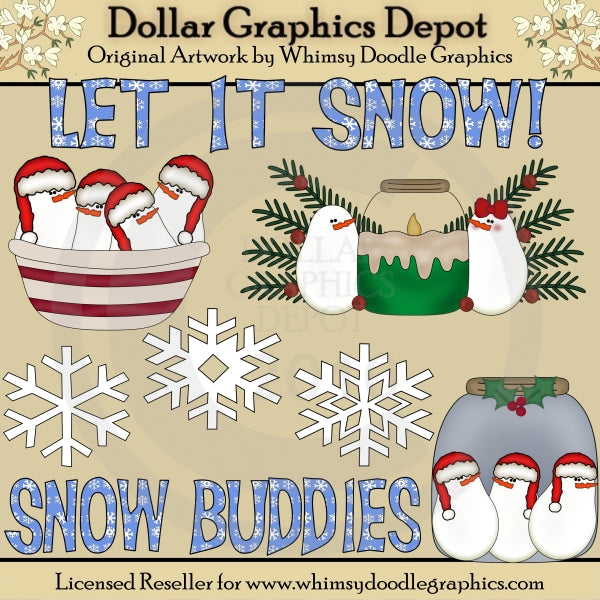 Snowy Christmas - Clip Art