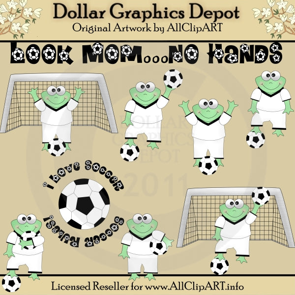 Soccer Frogs - Clip Art