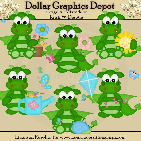 Spring Dragons - Clip Art - *DCS Exclusive*