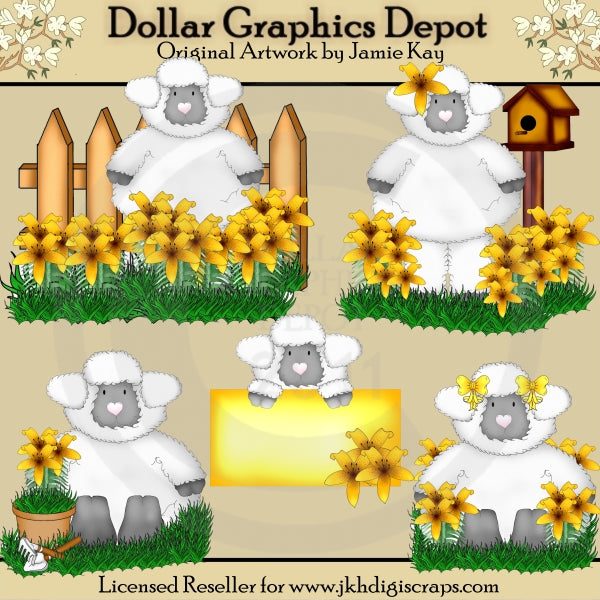 Spring Lambs and Lilies