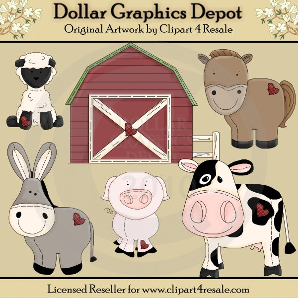 Stitched Farm Animals- *DCS Exclusive*