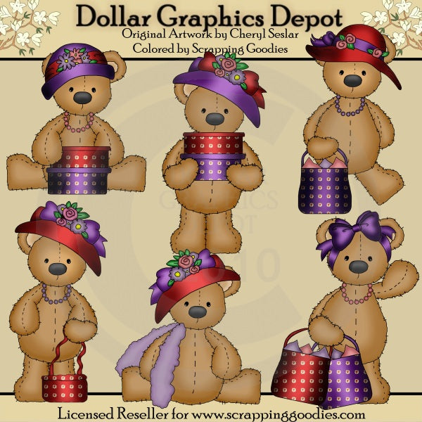 Stuffed Bears - Red Hat Ladies