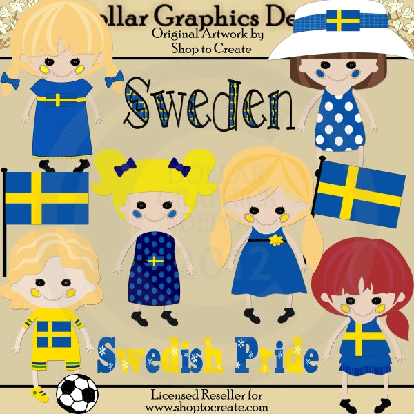 Swedish Dolls - Clip Art