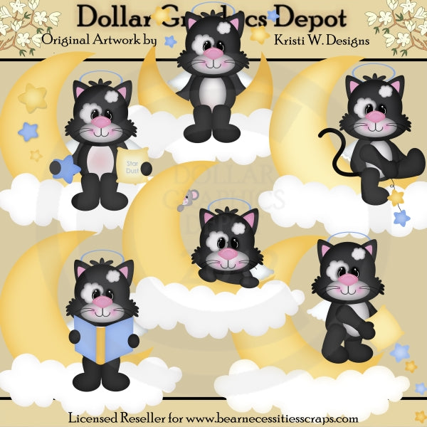 Sweet Dreams Kitty - Clip Art - *DCS Exclusive*