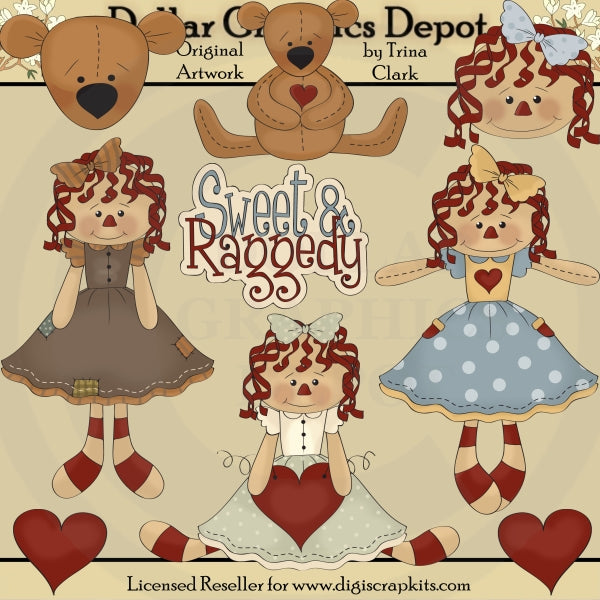 Dulces Raggedies - Clipart