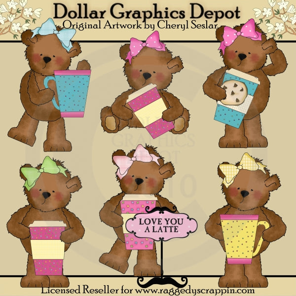 Tattered Teddies - Latte Bears