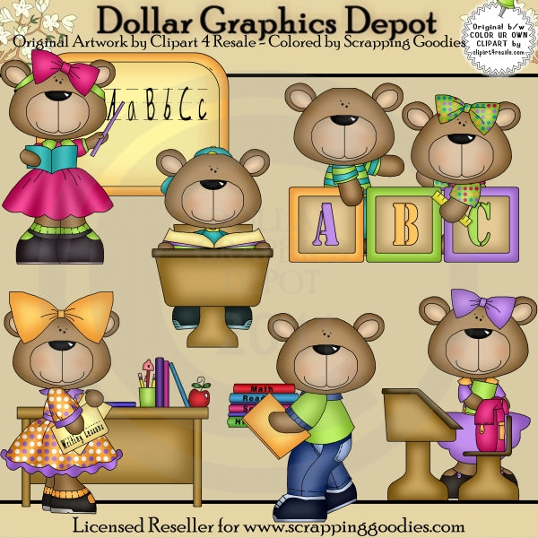 Teaching Bears - Clip Art