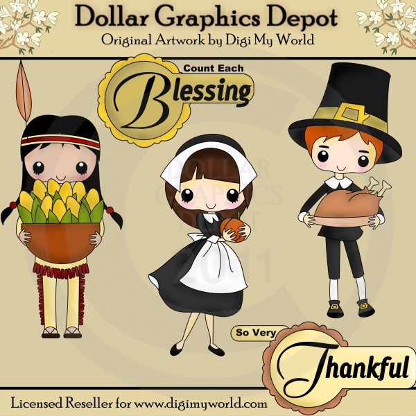 Thankful Blessings - Clip Art
