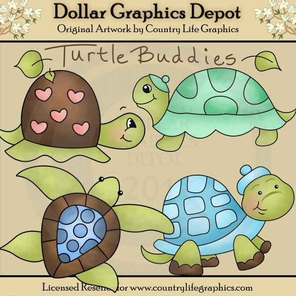 Turtle Buddies - Clip Art
