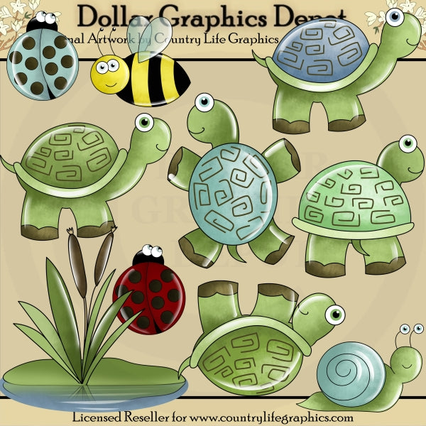 Turtles and Friends - Clip Art