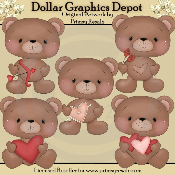 Valentine Bears 1 - Clip Art