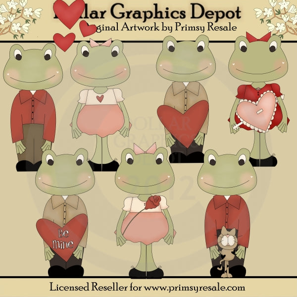 Valentine Froggies - Clip Art