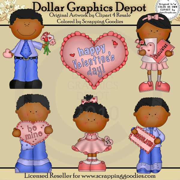 Valentine Kids 2 - Clip Art