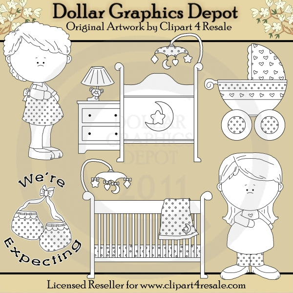 We Are Expecting - Digital Stamps - *DCS Exclusive*