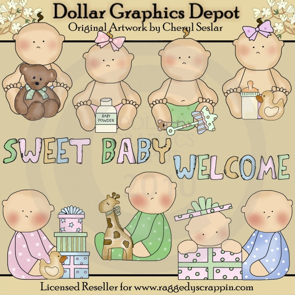 Welcome Sweet Baby - Clip Art - *DCS Exclusive*