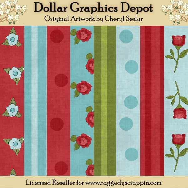 Whimsical Florals - Scrap Papers