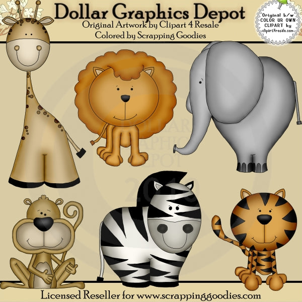 Zoo Animals - Clip Art