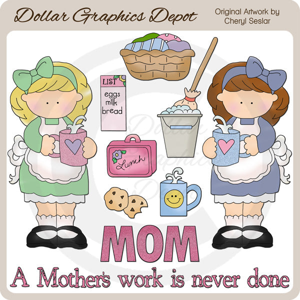 A Mother's Work - Clip Art