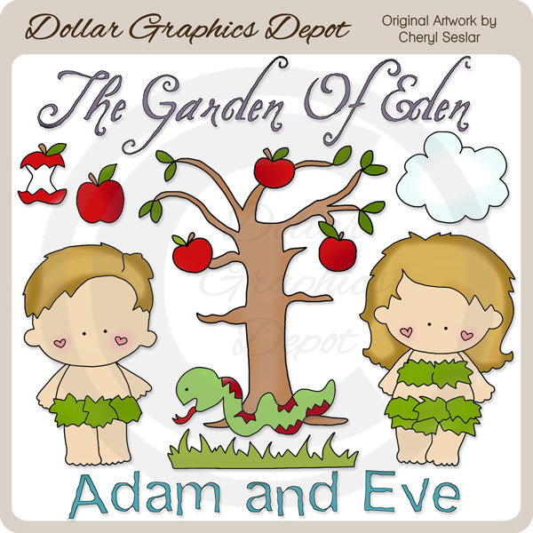 Adán y Eva - Clipart