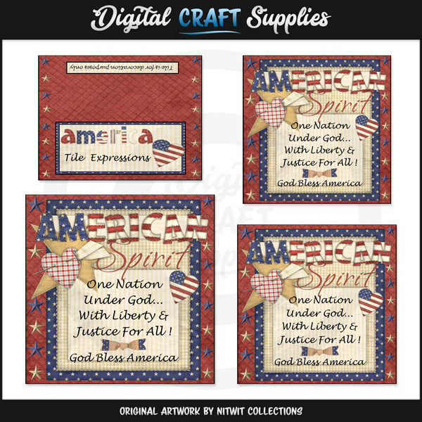 American Spirit - Glass Block and Tile Set - DCS Exclusive