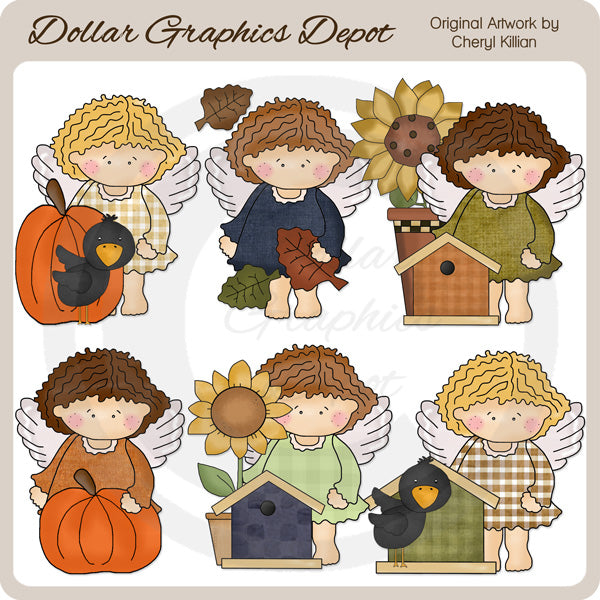 Angelica l'angelo autunnale - ClipArt