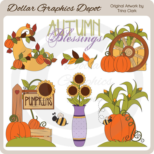 Autumn Blessings - Clip Art