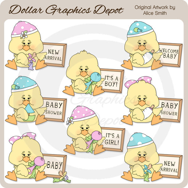 Baby Ducklings - Clip Art