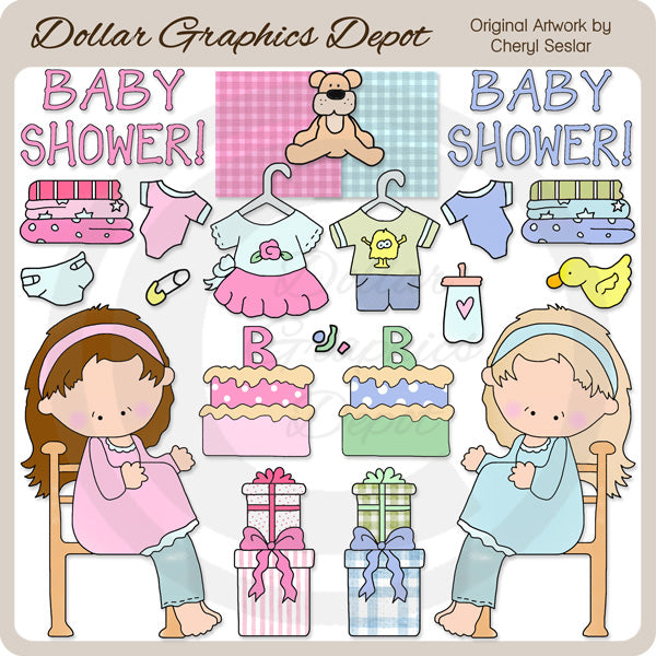 Baby Shower 1 - Clip Art