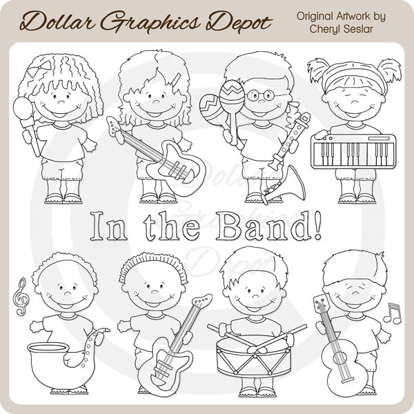 Band Kids - Digital Stamps