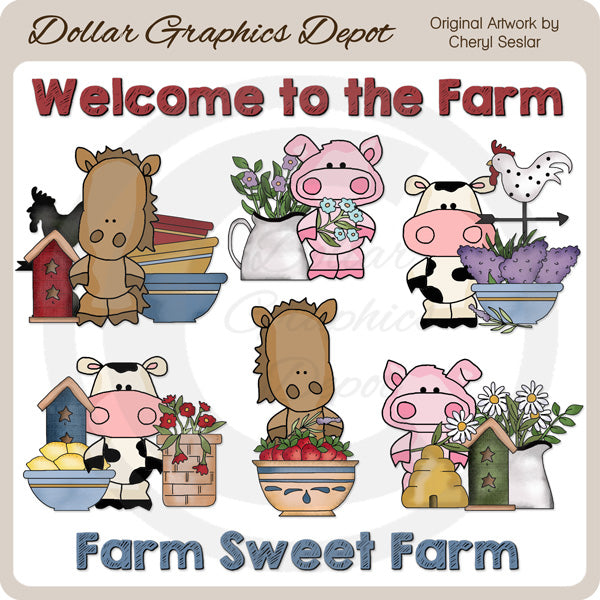 Barn Pals Farmhouse - Clip Art - DCS Exclusive
