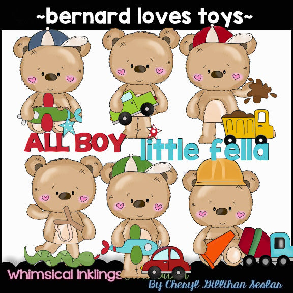 Bernard &amp; Babs Bears...Le encanta jugar **Le encantan los juguetes