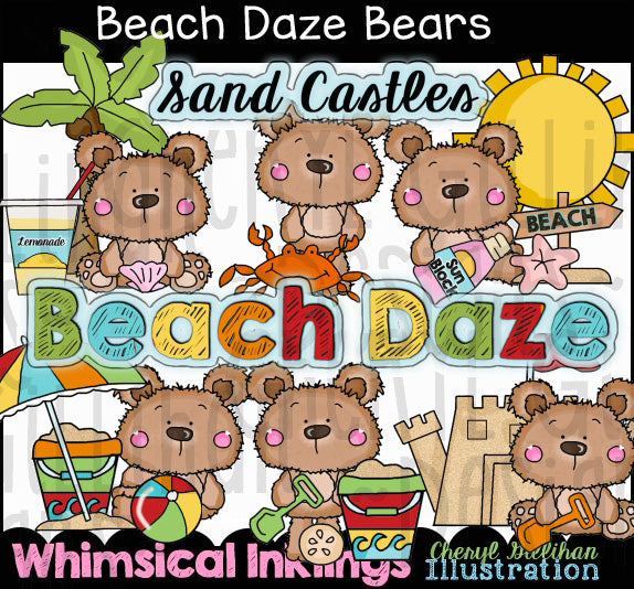 Beach Daze Bears...Graphic Collection