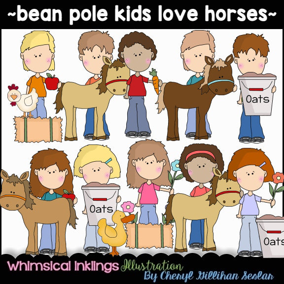 A los niños de Bean Pole les encantan los caballos