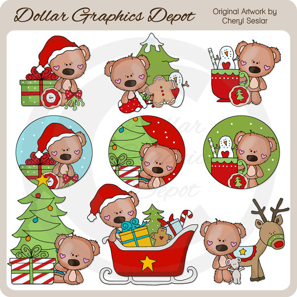Bearington Bear Loves Christmas - Clip Art