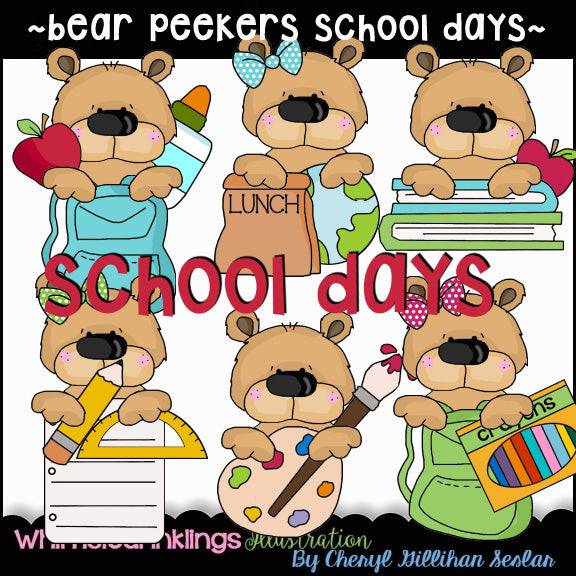 Bear Peekers...School Days