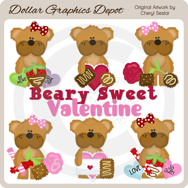 Beary Sweet Valentine - Clip Art