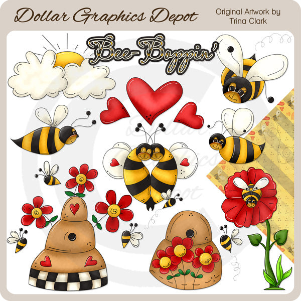 Bee-Boppin' - ClipArt