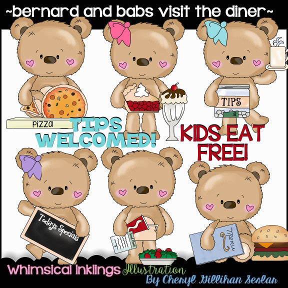 Bernard & Babs Bears...Visit The Diner